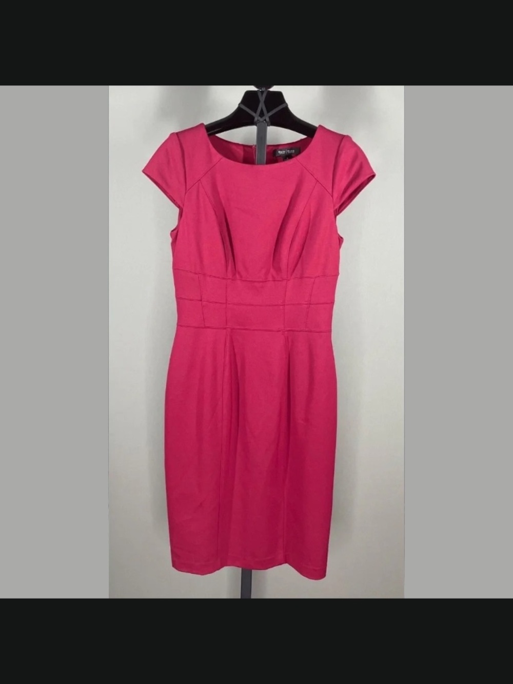 NEW White House Black Market Dress Womens 6 red pencil cocktail sheath classic